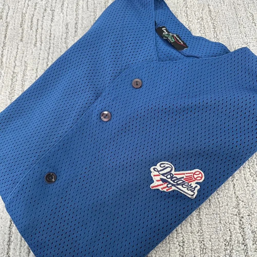 Dodgers T Shirt/Warm Up jersey‎ Levy Restaurants The Ericson Group Button Up 2XL
